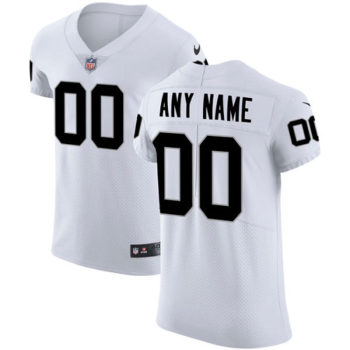 Men's Oakland Raiders White Vapor Untouchable Custom Elite NFL Stitched Jersey
